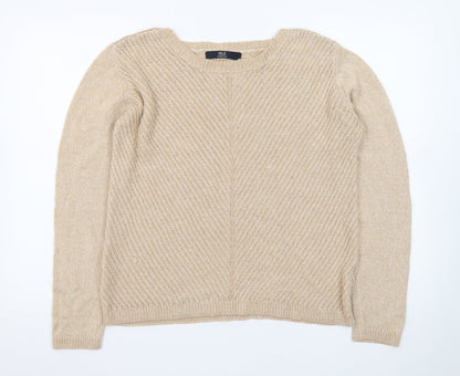 ISLE Essentials Women's Beige Wool Blend Pullover Jumper M 14-16