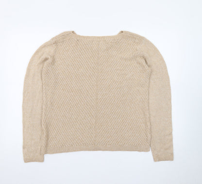ISLE Essentials Women's Beige Wool Blend Pullover Jumper M 14-16