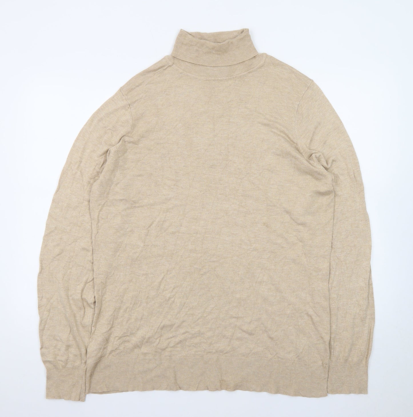 LTS Women Beige Roll Neck Long Sleeve Jumper Size 22-24