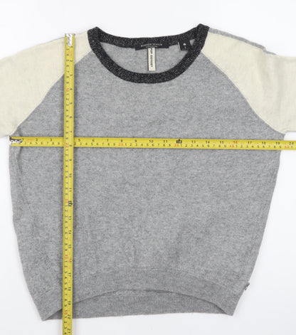 Maison Scotch Women's Grey Wool Blend Pullover Jumper Size S