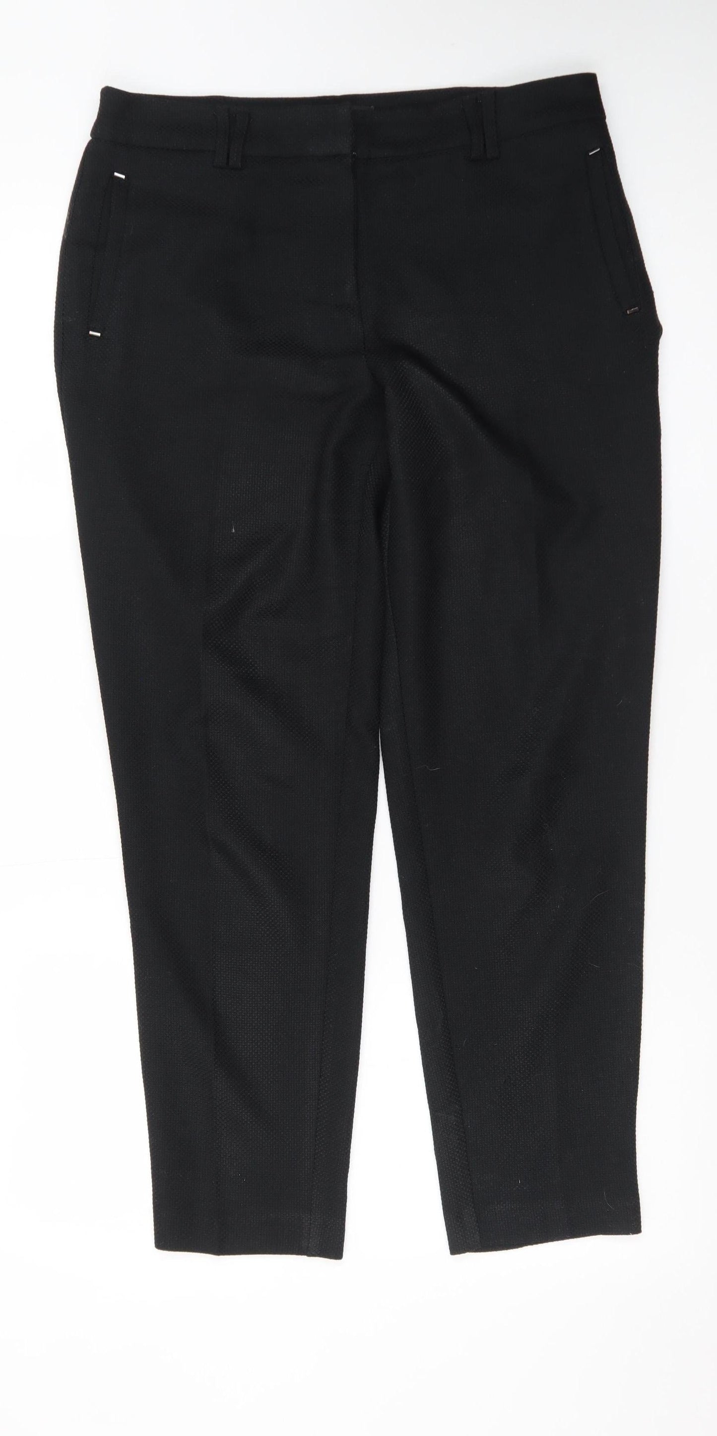 Dorothy Perkins Womens Black Slim Tapered Trousers Size 10