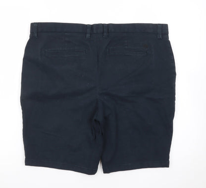 Admiral Men's Blue Chino Shorts Size 36 Regular Cotton Blend