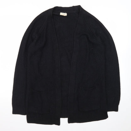 Fat Face Women Black Size 6 Open Cardigan Knit Jumper