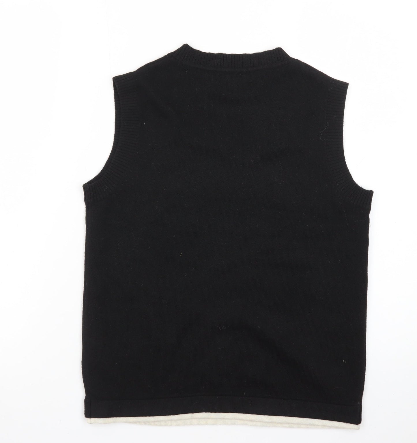 Marks and Spencer Women's Black Knit Sleeveless Vest Jumper Size S