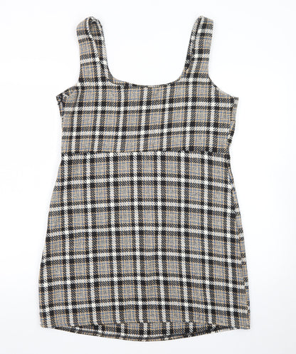 New Look Women's Multicoloured Check Pinafore Dress Size 14