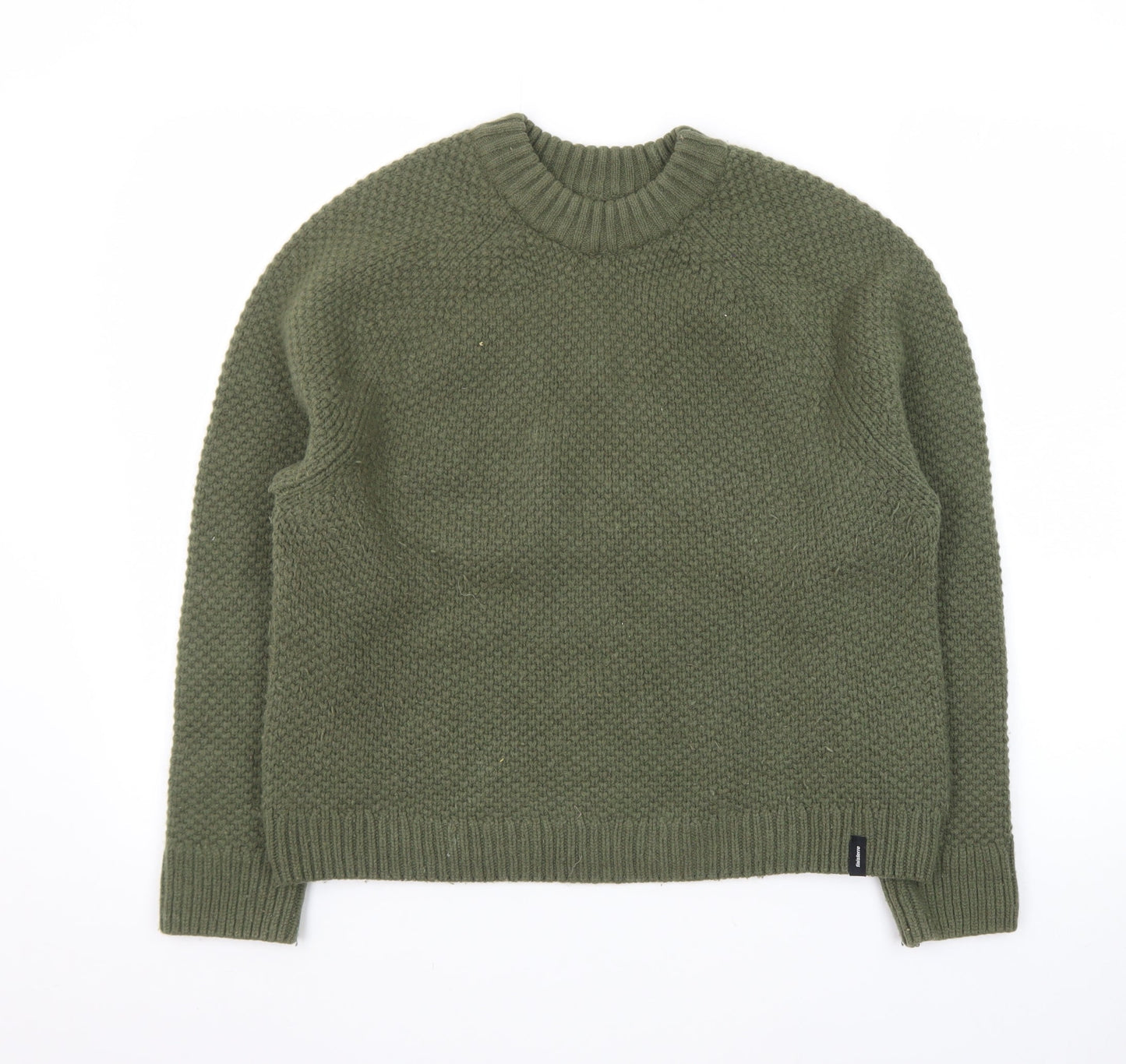 Finisterre Women Green Wool Blend Crew Neck Jumper Size 12