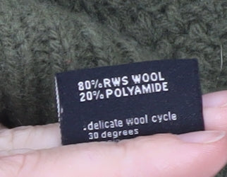 Finisterre Women Green Wool Blend Crew Neck Jumper Size 12