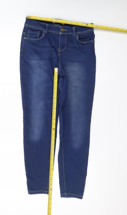 Denim Co. Women Blue Skinny Jeans Size 10 Mid Rise Stretch Denim