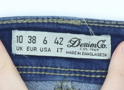 Denim Co. Women Blue Skinny Jeans Size 10 Mid Rise Stretch Denim