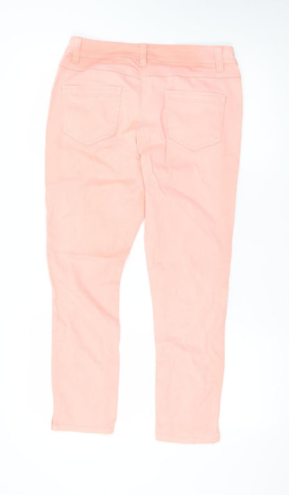 George Women's Pink Skinny Jeans Size 12 Stretch Cotton
