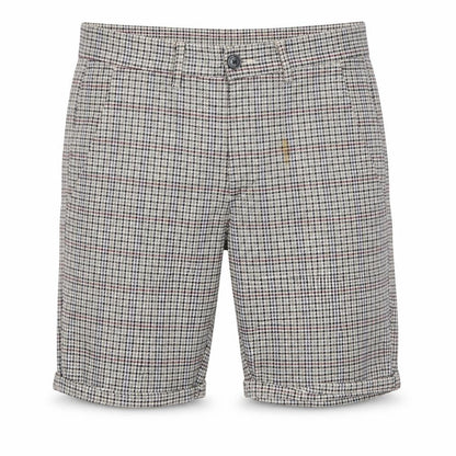 River Island Men's Grey Check Chino Shorts Size 28 Regular Fit