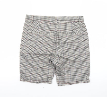 River Island Men's Grey Check Chino Shorts Size 28 Regular Fit