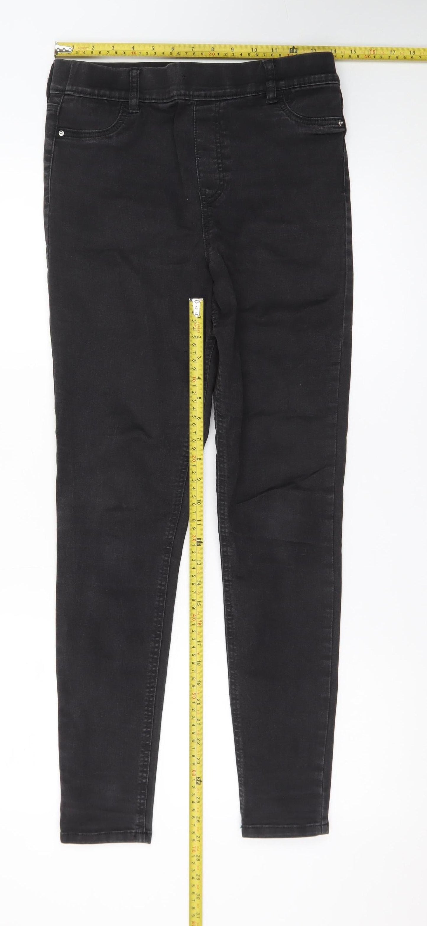 F&F Women's Black Skinny Stretch Jeans UK 12 Regular