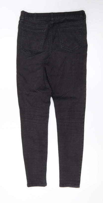 F&F Women's Black Skinny Stretch Jeans UK 12 Regular
