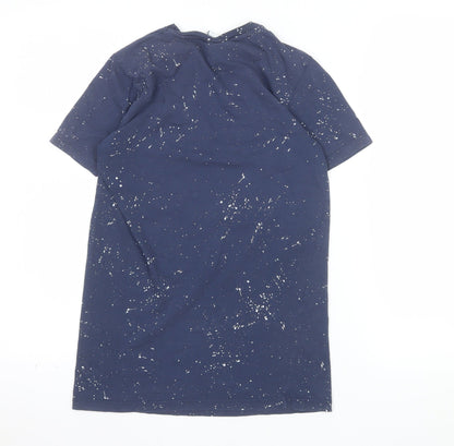 Hype Men's Blue XS Graphic Print Crew Neck Cotton T-Shirt