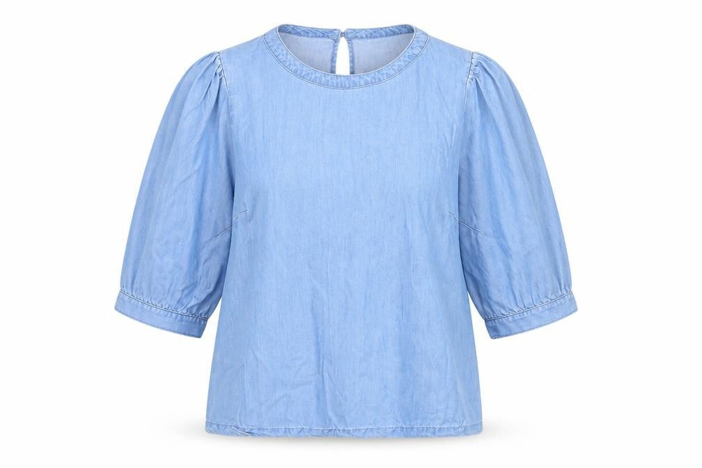 Next Women Blue Lyocell 3/4 Sleeve Tunic Blouse Size 12