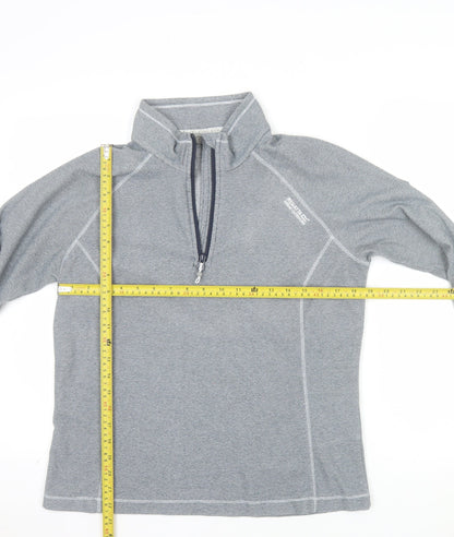 Regatta Women's Grey Half Zip Lightweight Pullover Sweatshirt UK 12