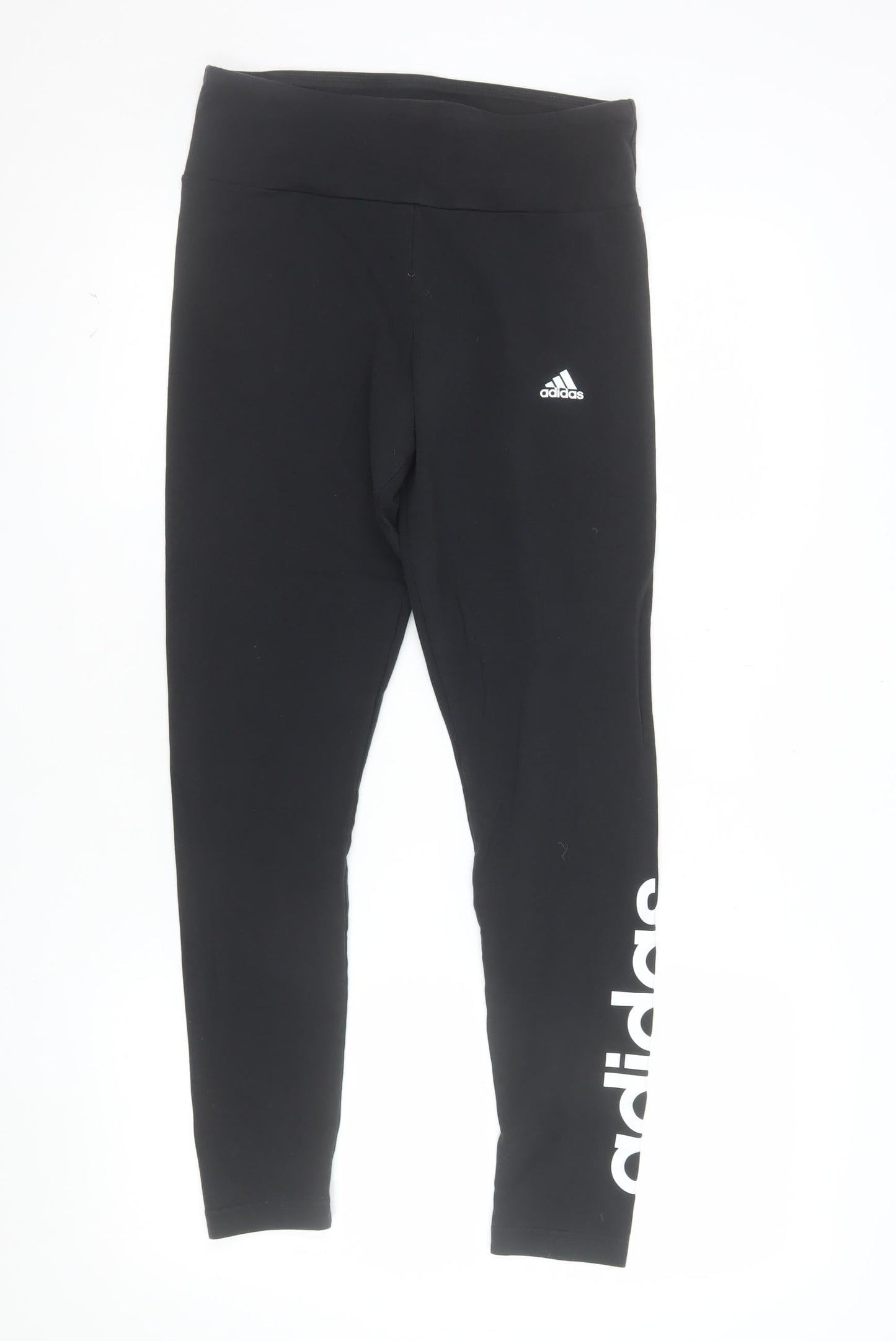 Adidas Womens Black Slim Fit Cotton Leggings Size M 12-14