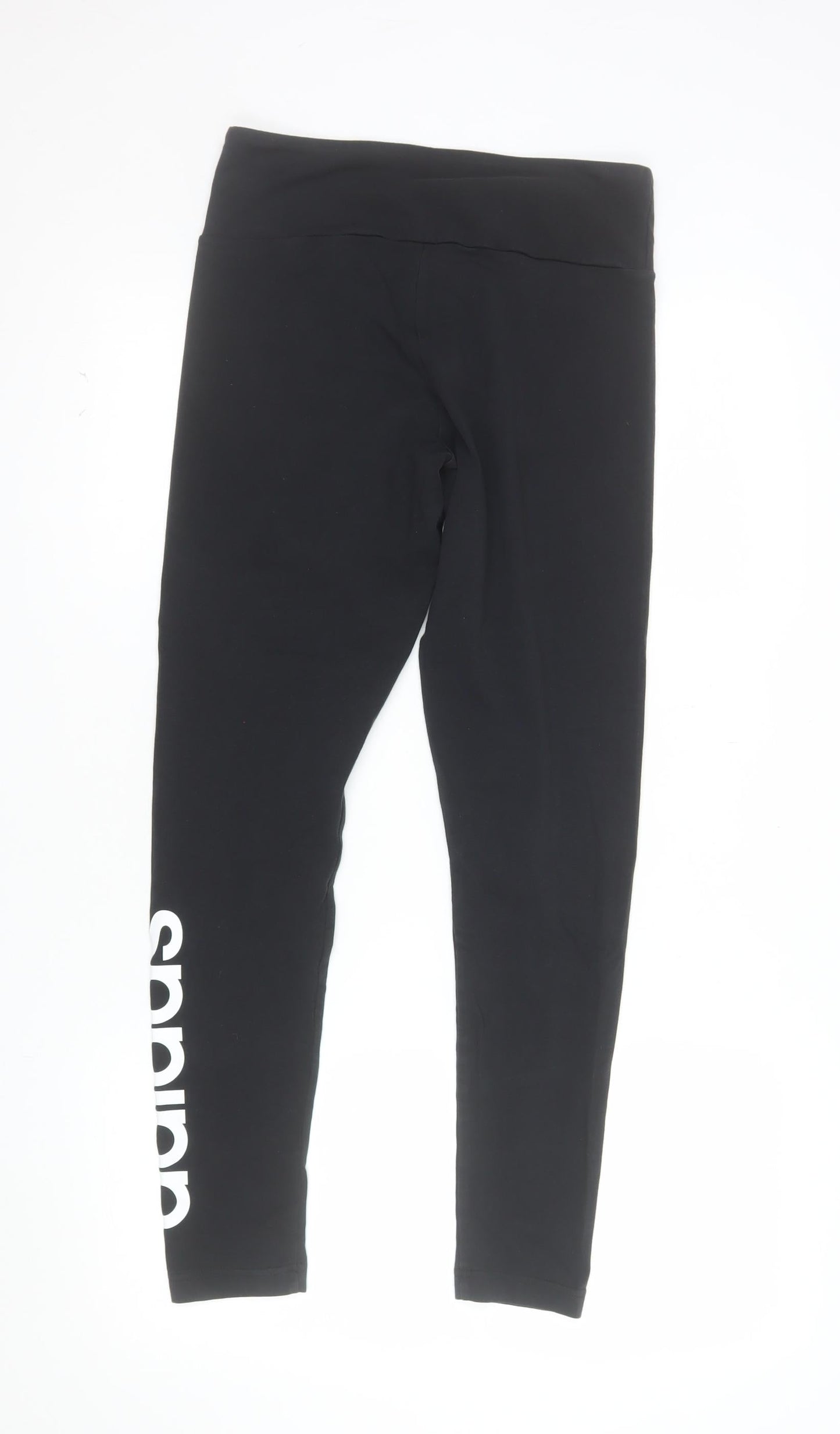 Adidas Womens Black Slim Fit Cotton Leggings Size M 12-14
