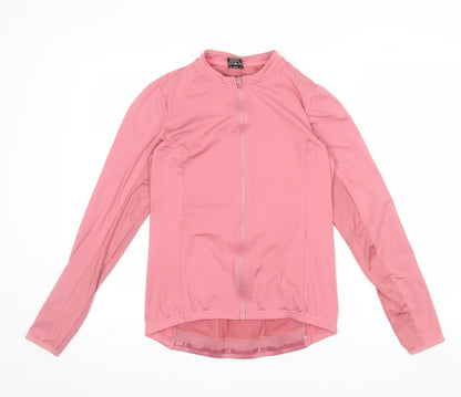 Crane Women Pink Full Zip Cycling Jersey Top Size 10