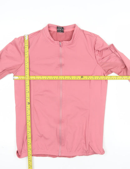 Crane Women Pink Full Zip Cycling Jersey Top Size 10