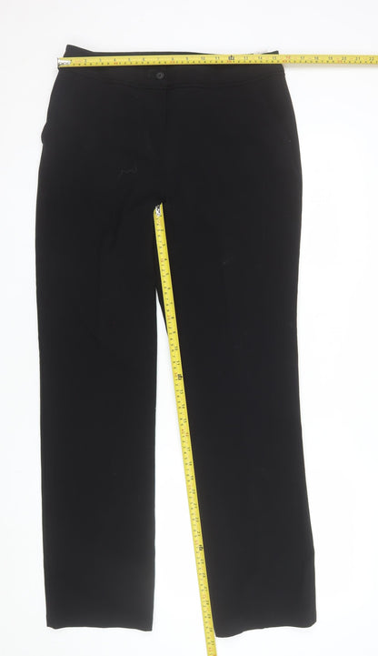 Marks and Spencer Women’s Black Size 10 Slim Fit Stretch Trousers