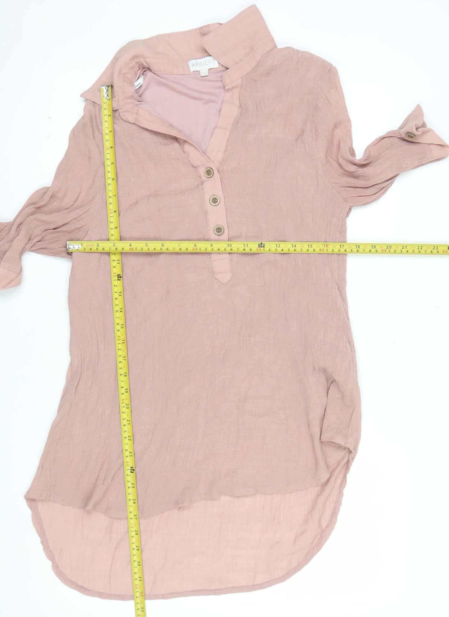 Apricot Women’s Pink Collared Tunic Blouse Size 14