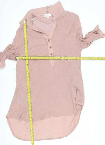 Apricot Women’s Pink Collared Tunic Blouse Size 14