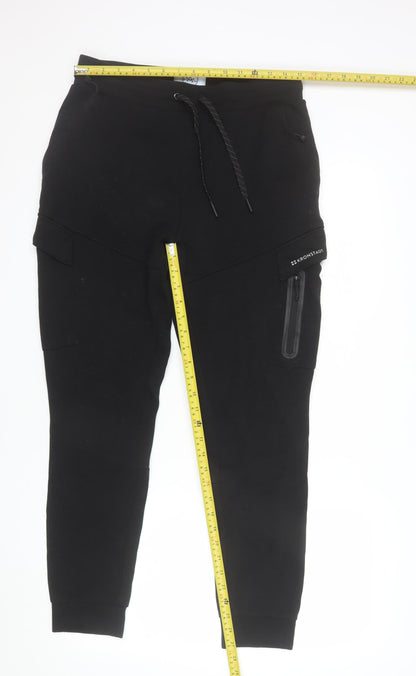 Kronstadt Men's Black Jogger Trousers M Slim Fit Stretch Activewear