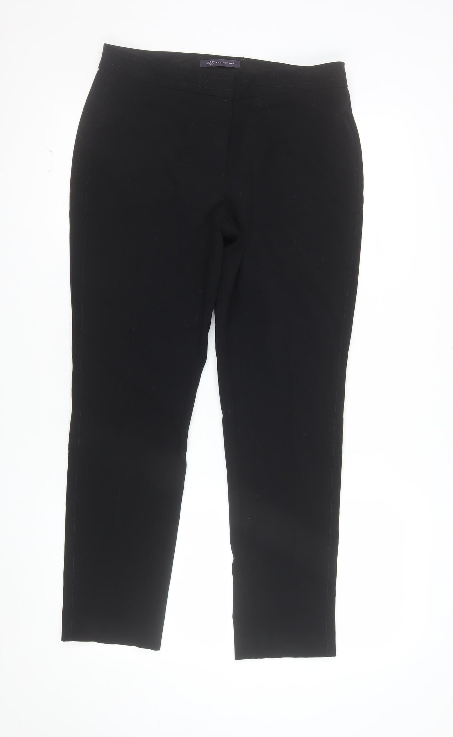 Marks and Spencer Women’s Black Size 10 Slim Fit Stretch Trousers