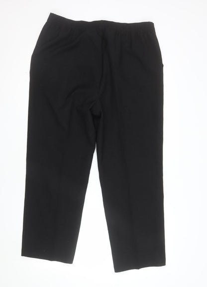 Marks and Spencer Women Black Size 18 Short Straight Leg Trousers