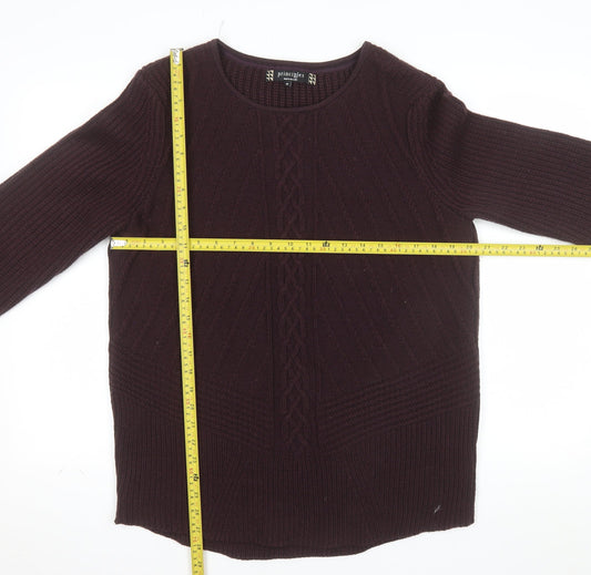 Principles by Ben de Lisi Women’s Brown Cable Knit Pullover Jumper Size 18