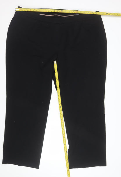 Marks and Spencer Women’s Black Stretch Trousers Size 24 Regular Fit