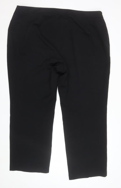 Marks and Spencer Women’s Black Stretch Trousers Size 24 Regular Fit