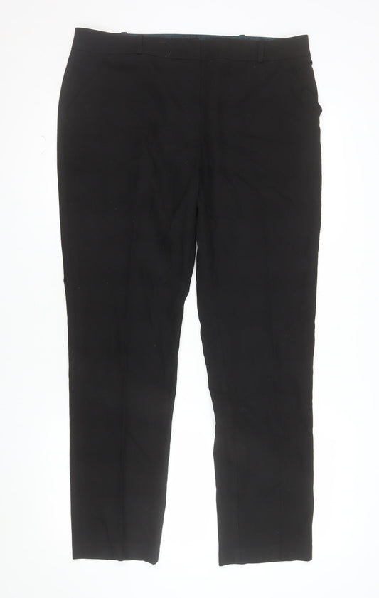 Next Women's Black Size 14 Regular Stretch Dress Pants