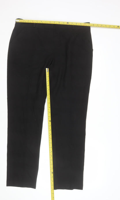 Next Women's Black Size 14 Regular Stretch Dress Pants