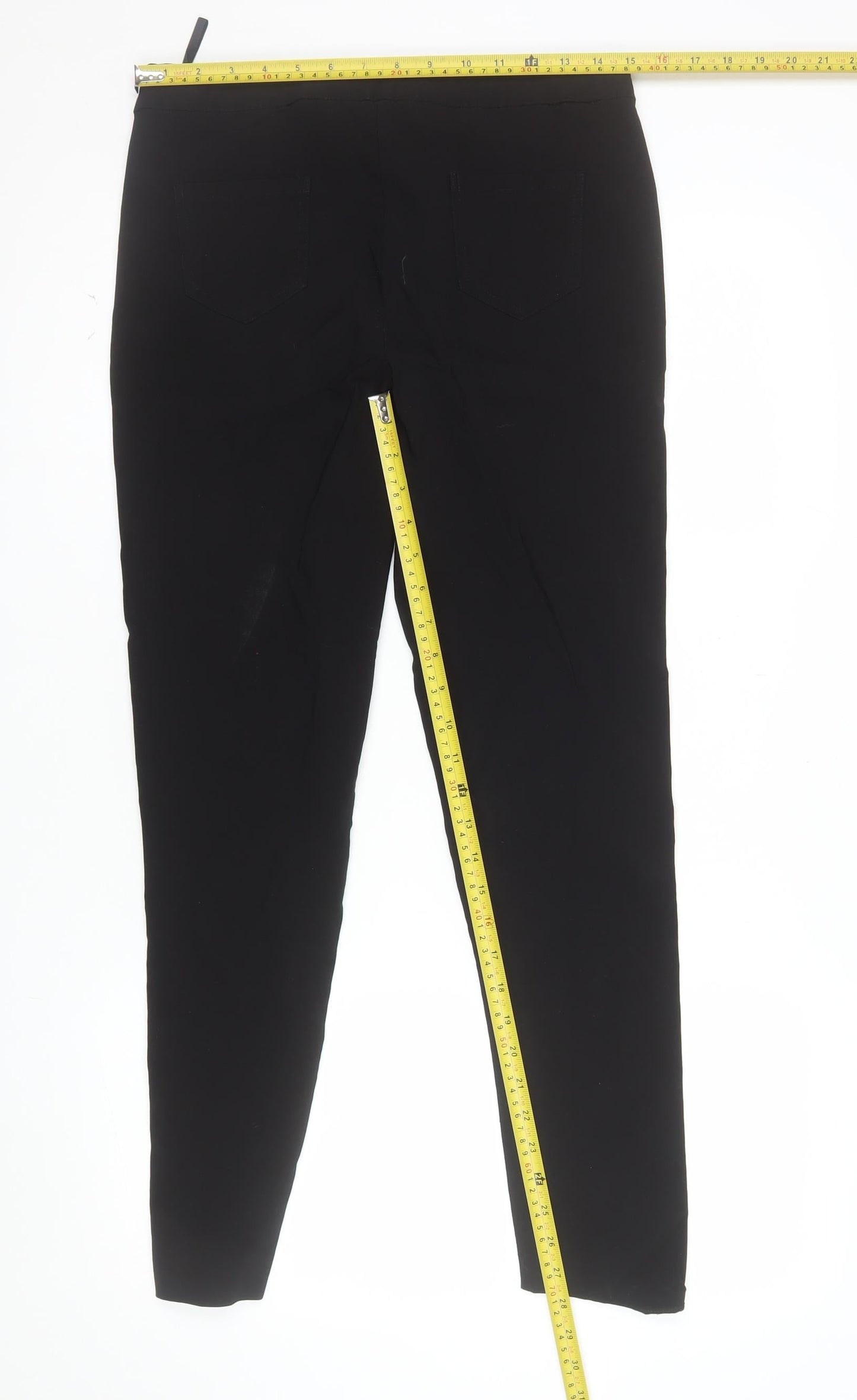 New Look Womens Black Size 12 Skinny Zip Pocket Trousers