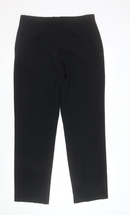 Marks and Spencer Women's Black Size 12 Straight Leg Dress Pants
