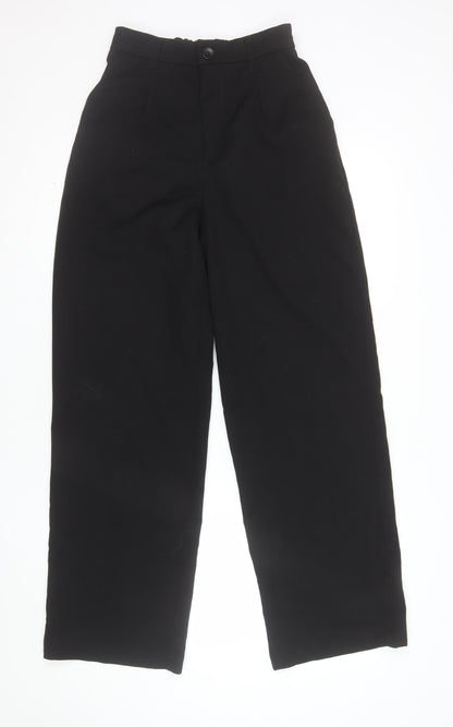 H&M Divided Women's Black Size 6 Straight Leg Trousers
