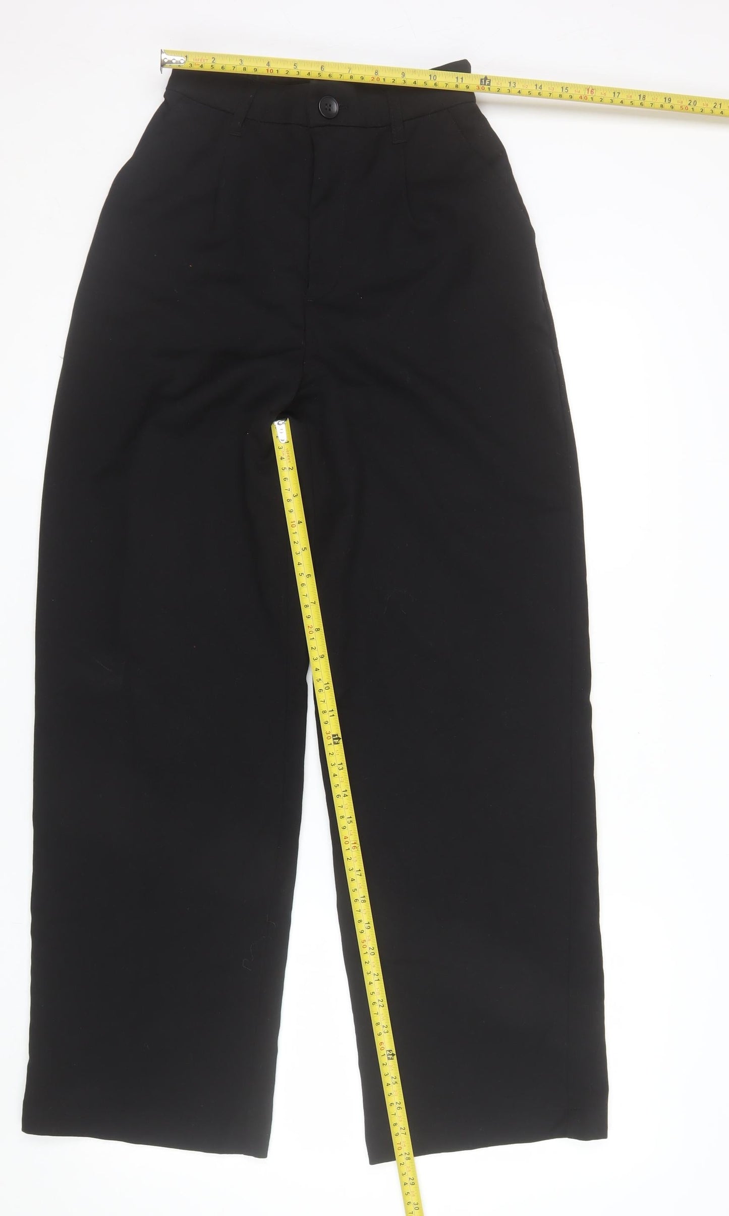 H&M Divided Women's Black Size 6 Straight Leg Trousers