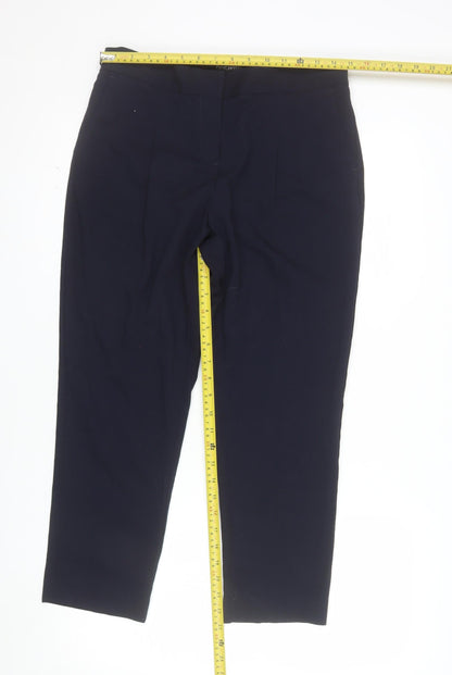 Next Petite Women's Navy Blue Size 12 Straight Leg Trousers