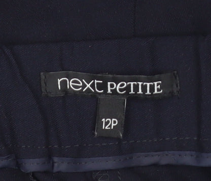 Next Petite Women's Navy Blue Size 12 Straight Leg Trousers