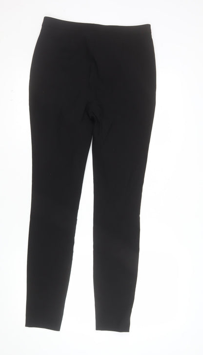 New Look Womens Black Size 10 Skinny Trousers with Gold Zip Accents