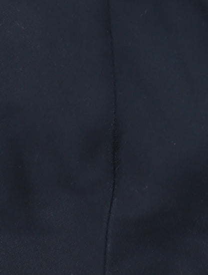 Zara Women Blue Slim Fit Stretch Zip Pocket Trousers Size S