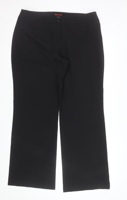 F&F Women's Black Size 16 Straight Leg Dress Pants Trousers