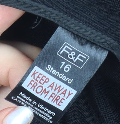 F&F Women's Black Size 16 Straight Leg Dress Pants Trousers