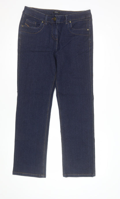 M&Co Women’s Blue Size 12 Straight Leg Denim Jeans