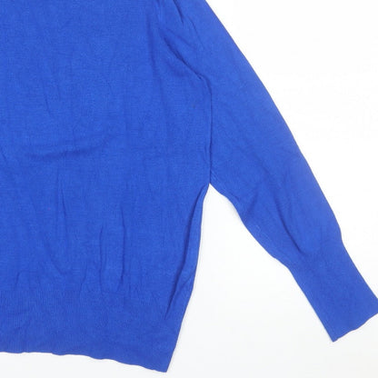 Wallis Women’s Blue Roll Neck Studded Jumper Size 14