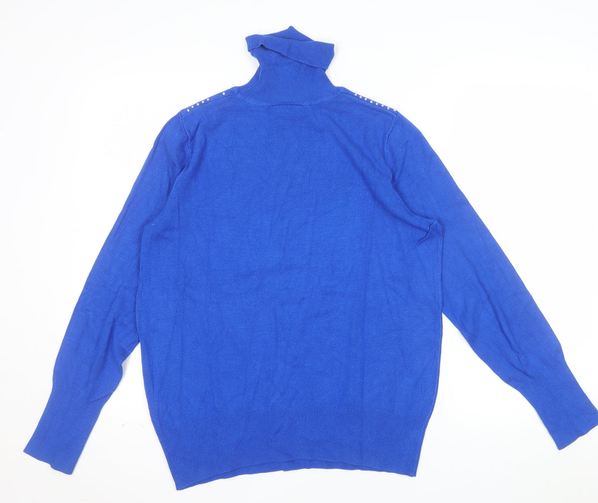 Wallis Women’s Blue Roll Neck Studded Jumper Size 14