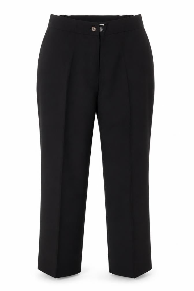 Damart Women's Black Straight Leg Polyester Trousers Size 18